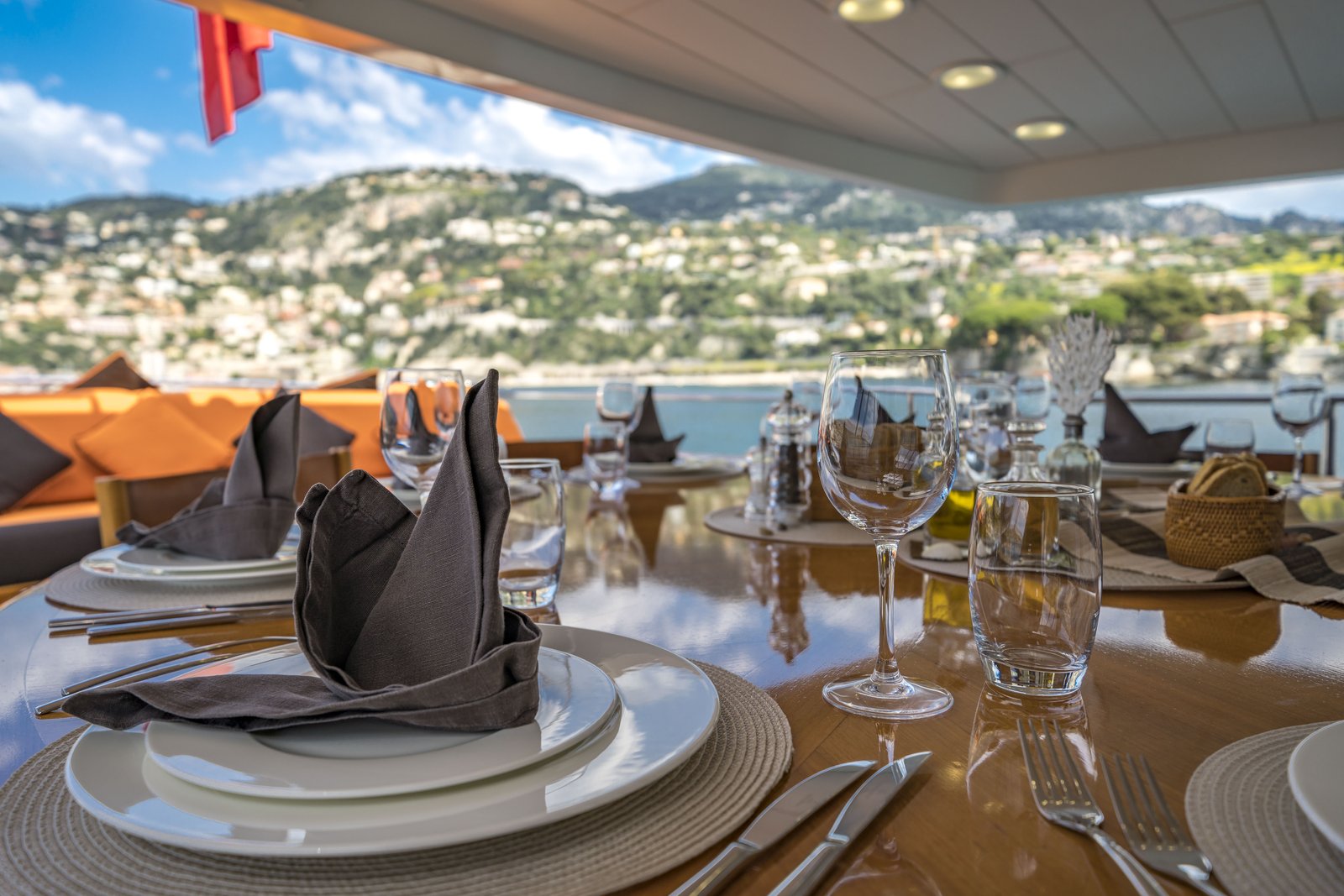 Sundeck with Technogym treadmill and bike — Villefranche beyond